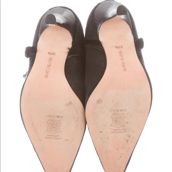 Manolo Blahnik black suede knee-high boots - Picture 5 of 8